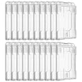 Pawfly 20 Pack Vertical 2-Card Badge Holder with Thumb Slot Hard Transparent PC Case Protector for Office School IDs Credit Cards Driver’s Licenses and Passes