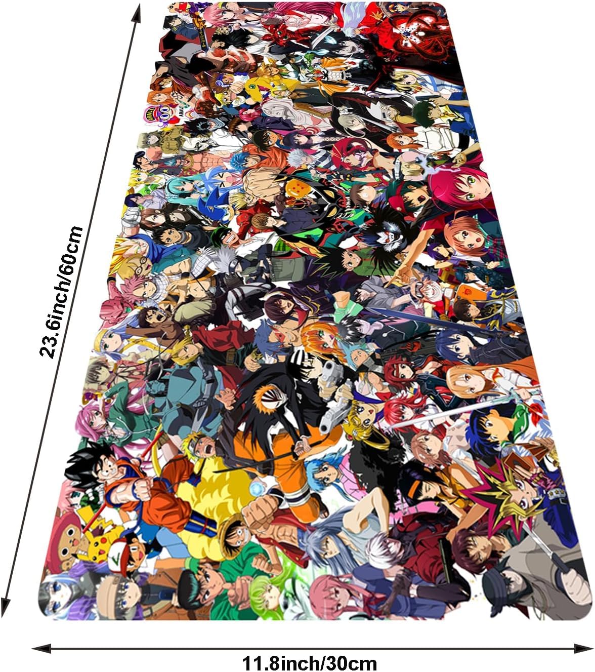 KINPLE Extended Large Gaming Mouse Pad, Full Desk Keyboard Mouse Pad, XXL Bigmouse Pad with Anime, Waterproof and Anti-Skid for Office Desk Decor (23.6×11.8×0.1 inch)