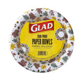 Glad Everyday Disposable Paper Bowls with Falling Foliage Design | Cut-Proof, Microwaveable Paper Bowls, Autumn Themed Disposable Bowls for Everyday Use | 16 Ounces, 50 Count
