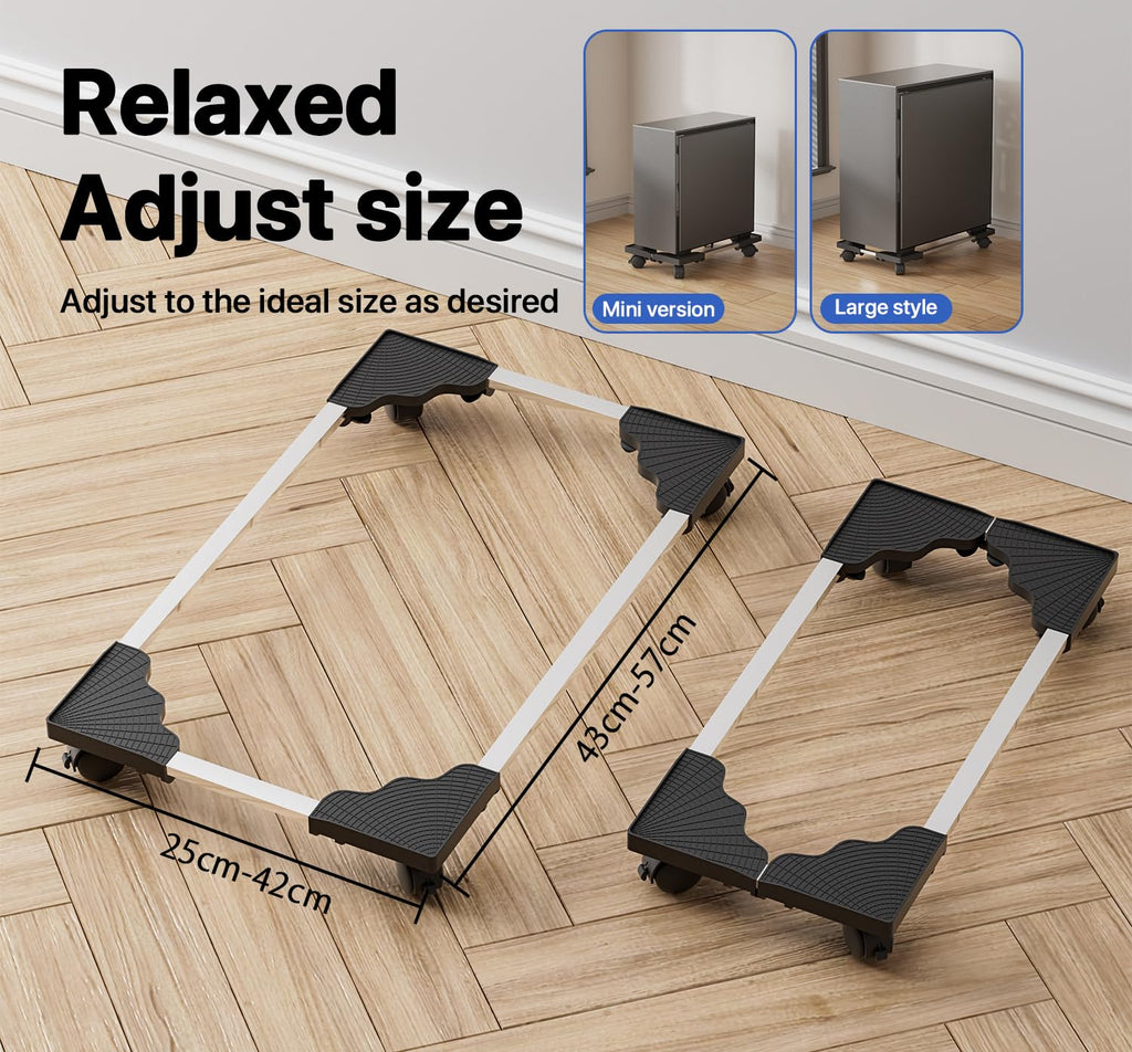 Computer Tower Stand Universal Adjustable Rolling PC Tower Stand with 4 Casters | Space-Saving Mobile CPU Fits Most Computer Cases Under Desk