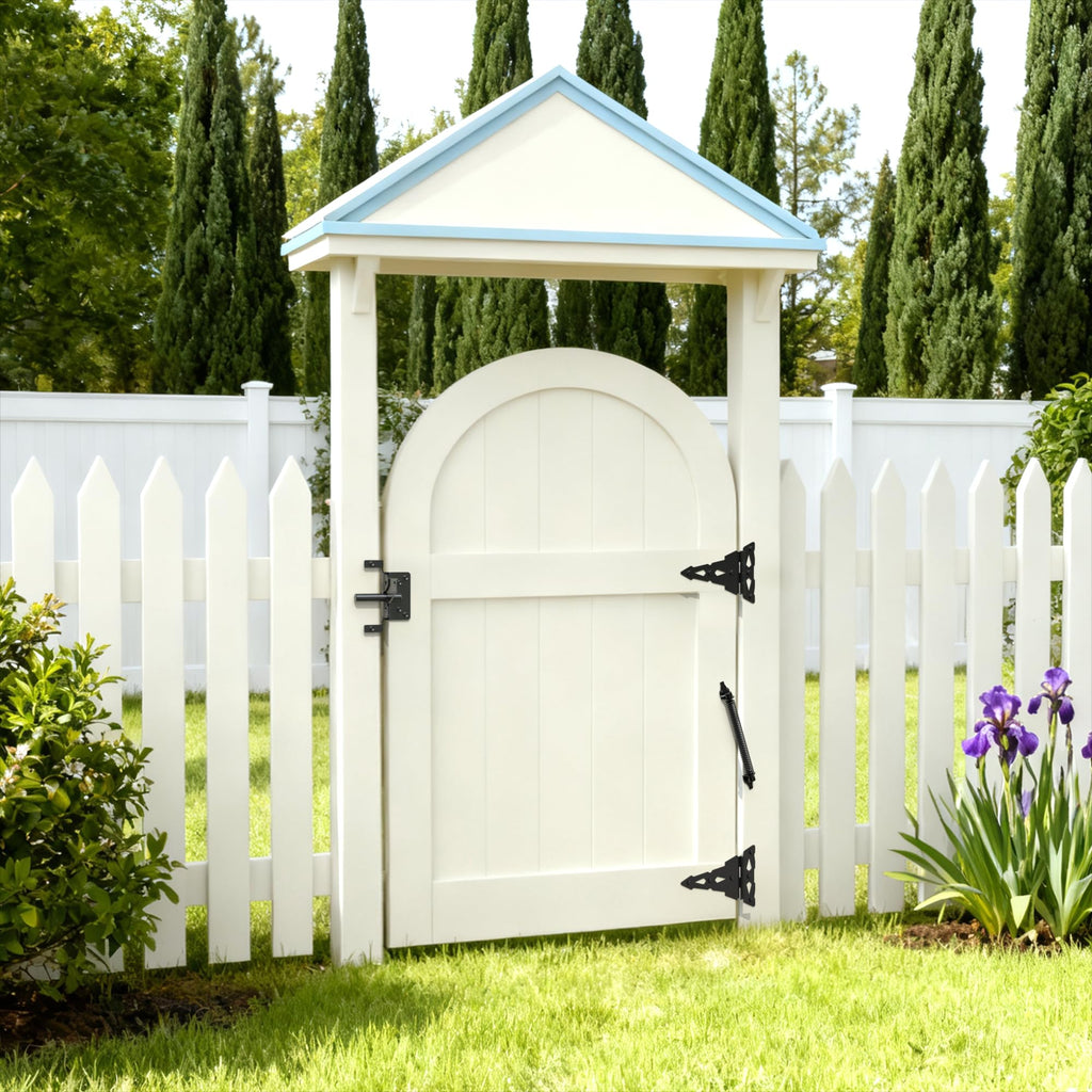 skysen 14" Fence gate Spring self Closing and Adjustable for Wooden or Vinyl Fence,Carbon Steel,Black(gate spring-14)