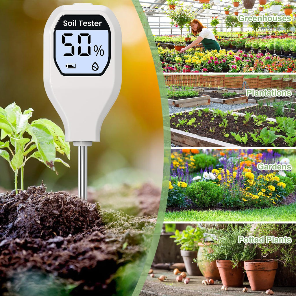 YAMRON 2-in-1 Soil Moisture Meter，Soil ph Tester Digital，Plant Water Monitor，Plant Moisture Meter for Garden, Farm, Lawn, Indoor & Outdoor