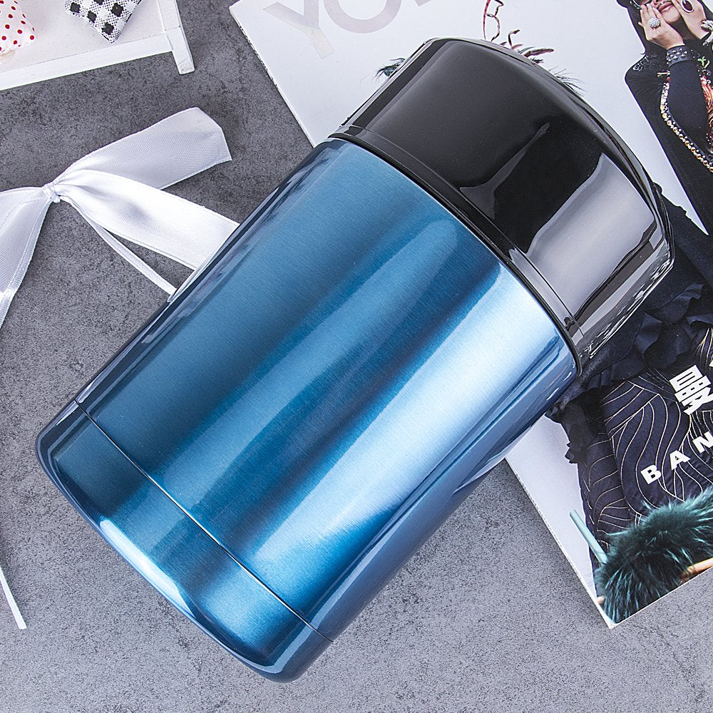 Meichoon Large Insulated Food Container for Cooking 35 oz 1000ml, Stainless Steel Interior Leak Proof Soup Jar & Food Storage, BM02 Blue