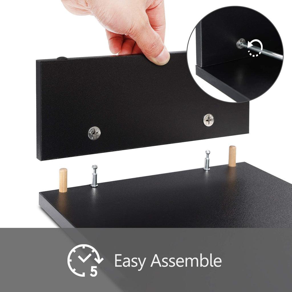 FITUEYES Computer Monitor Riser 16.7 inch Laptop Stand Save Space Desk Organizer with Keyboard Organizer Space Black DT104201WB