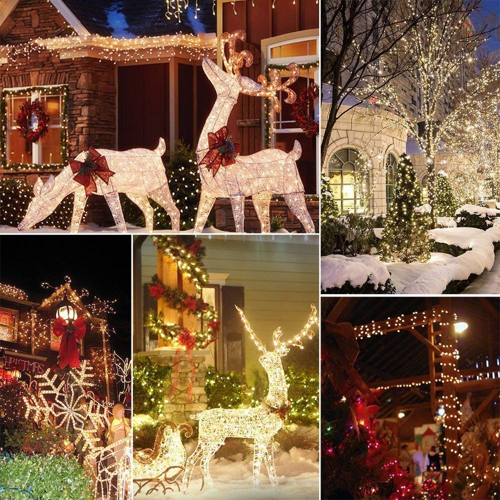 EShing LED String Lights Dimmable, USB Powered 100 Warm White LED Fairy Lights on 33ft Clear Cable, Twinkle Lights with Remote Timer for Indoor Outdoor Wedding Party Patio Backyard Room Decor