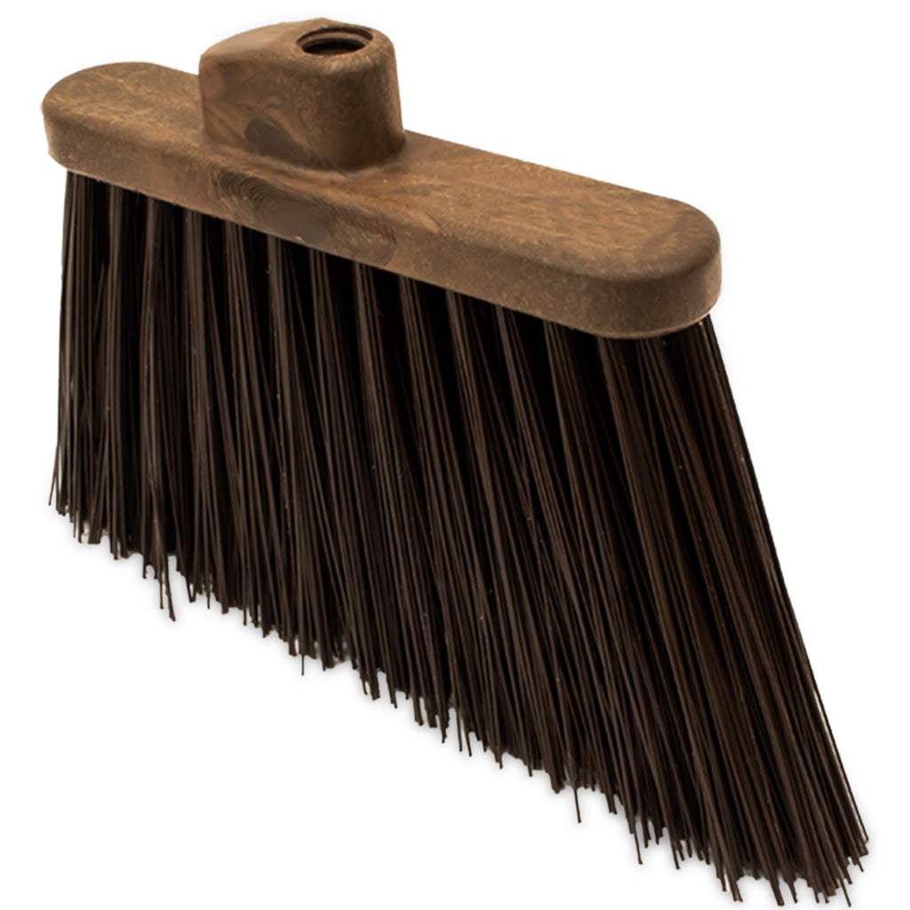 Sparta Sweeper Broom – 12 Inch Angled Outdoor Broom Head with Durable Polypropylene Bristles, Standard Thread Compatible for Home Garage or Kitchen Cleaning, Brown