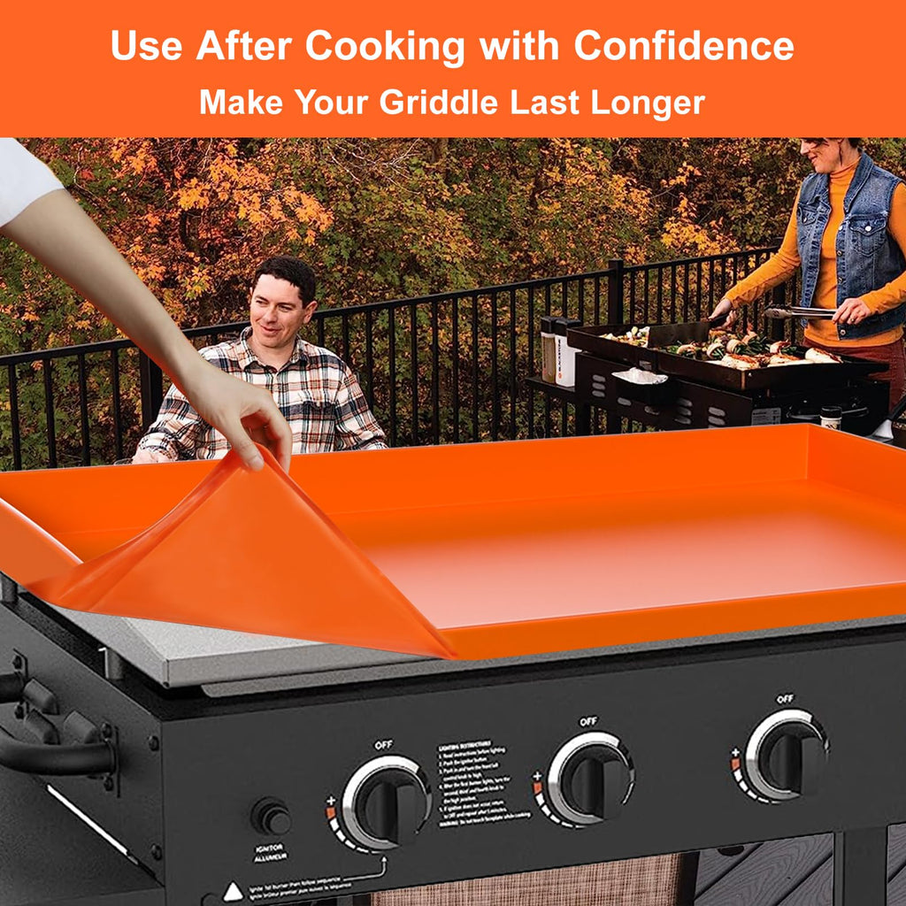 ENUODA 36 Inch Griddle Mat for Blackstone Griddle Cover 36" Heavy Duty Food Grade Silicone Griddle Cover Grill Buddy Protect Griddle Year-Round from Insects, Dust, and Rust, Upgrade All-Round Edge