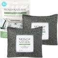Moso Natural Car Air Freshener and Deodorizer | Long Lasting Bamboo Charcoal Odor Absorber | Non Toxic Odor Eliminator for Cars | Scent Free Air Purifying Bag (2 Pack)