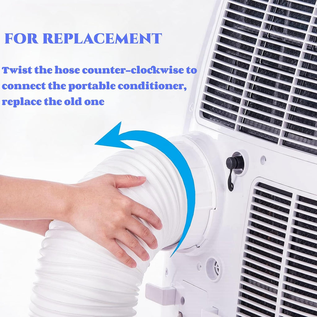 Portable Air Conditioner Hose, 5.1 Inch Diameter Counter Clockwise AC Hose Exhaust Vent Length up to 59", Universal Portable AC Exhaust Hose Air Conditioner Parts & Accessories (Hose - 5 inch)