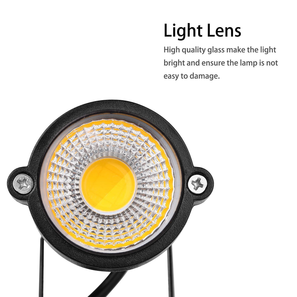 Lemonbest LED Landscape Up Down Light 5W White LED Decorative Spotlight Lamp 110V with Plug for Indoor Outdoor Yard Step Wall Lighting (Warm White)