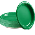 Disposable Paper Plates Green, 6 3/4 Inches Paper Dessert Plates, Strong and Sturdy Disposable Plates for Party, Dinner, Holiday, Picnic, or Travel Party Plates, Pack of 50 - By Amcrate
