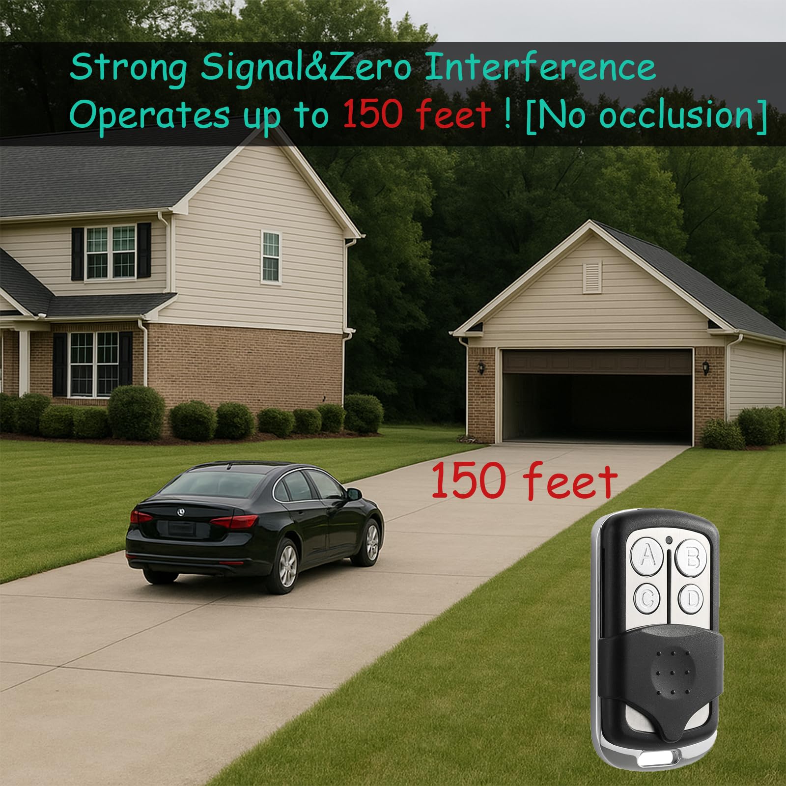 Keychain Garage Door Opener Remote Universal,for LiftMaster Chamberlain Craftsman Door Opener,373LM 973LM 81LM 893LM 893MAX 890MAX 953EV,2 Pack