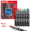 Sharpie Creative Markers, Water-Based Acrylic Markers, Brush Tip, Assorted Colours, 12 Count