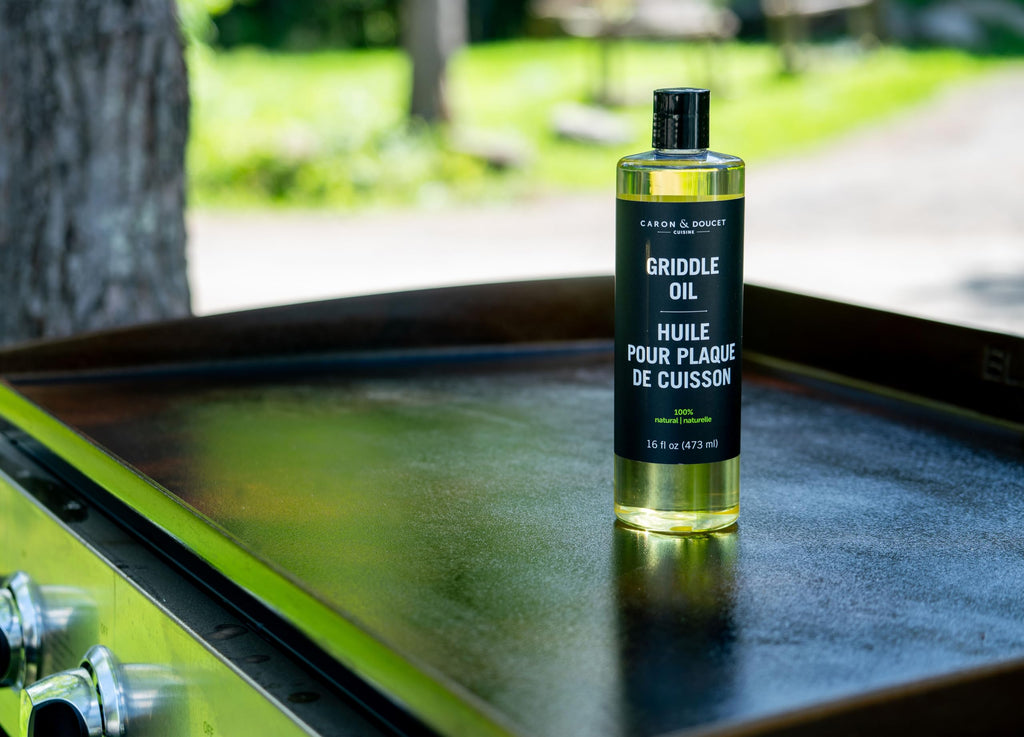 CARON & DOUCET - 100% Plant-Based Griddle Oil & Seasoning Set: Best for Maintaining, Protecting & Conditioning Griddle!