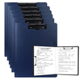 Clipboard Folder, 6 Pack A4 Foldable Clipboards File Folder Flip Writing Pad for Memo Form Document & School Office Work - Dark Blue
