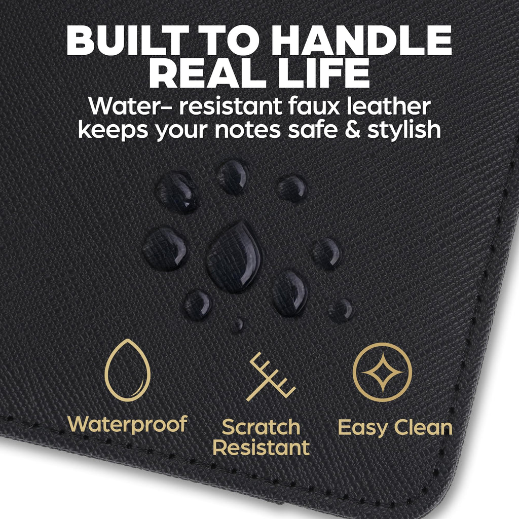 Premium Folio Cover Compatible with Rocketbook Everlast, Wave, Fusion, Panda, Smart Reusable Notebook - Executive Size A5 Portfolio Organizer Multiple Pockets & Sections Fits 6 x 8.8" Smart Notebook