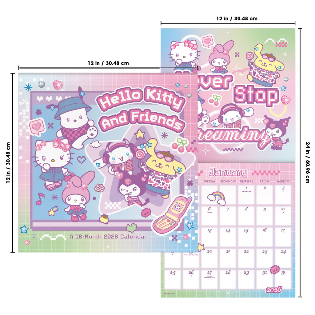 Sanrio - Hello Kitty and Friends Wall Calendar