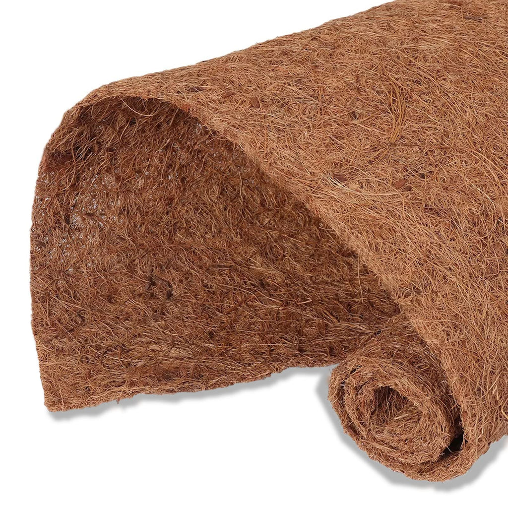MIOHNAN Natural Coco Coir Fiber Liner Roll Sheet, Coconut Fiber Pad, Coconut Husk Liners Mat for Planters Baskets, DIY Moss Pole - 16x96 inch