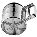 Flour Sifter, Stainless Steel Sifter for Baking, Double Layer Fine Mesh Baking Sifter, One Hand Press Crank Sifter for Powdered Sugar Shaker Duster, Flour Sieve Sifter for Baking Cakes Rondauno