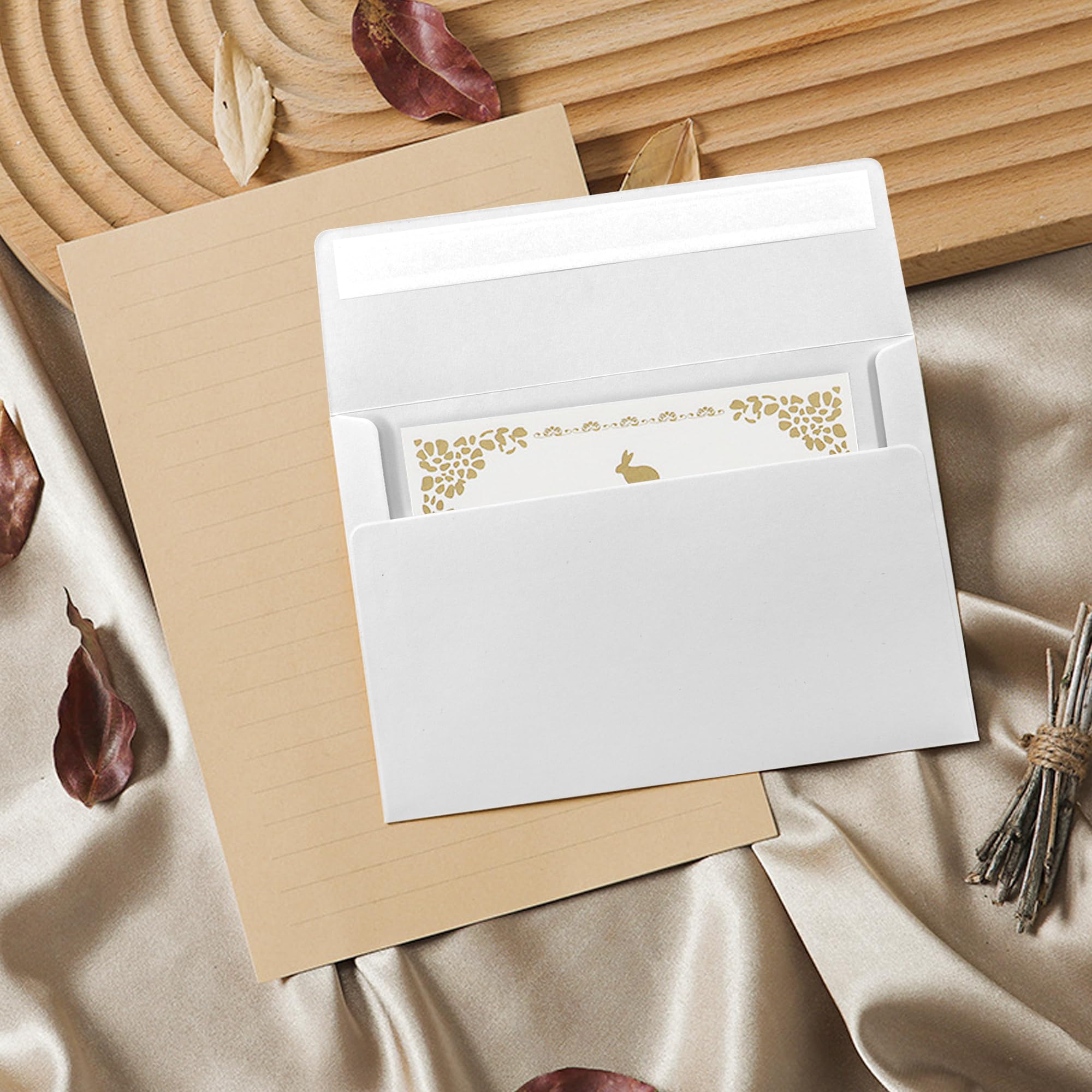 VANRA 150 Pack A6 Invitation Envelopes for 4x6 Greeting Cards Self Seal A6 White Envelopes Bulk Gummed Flap for Wedding Invitations