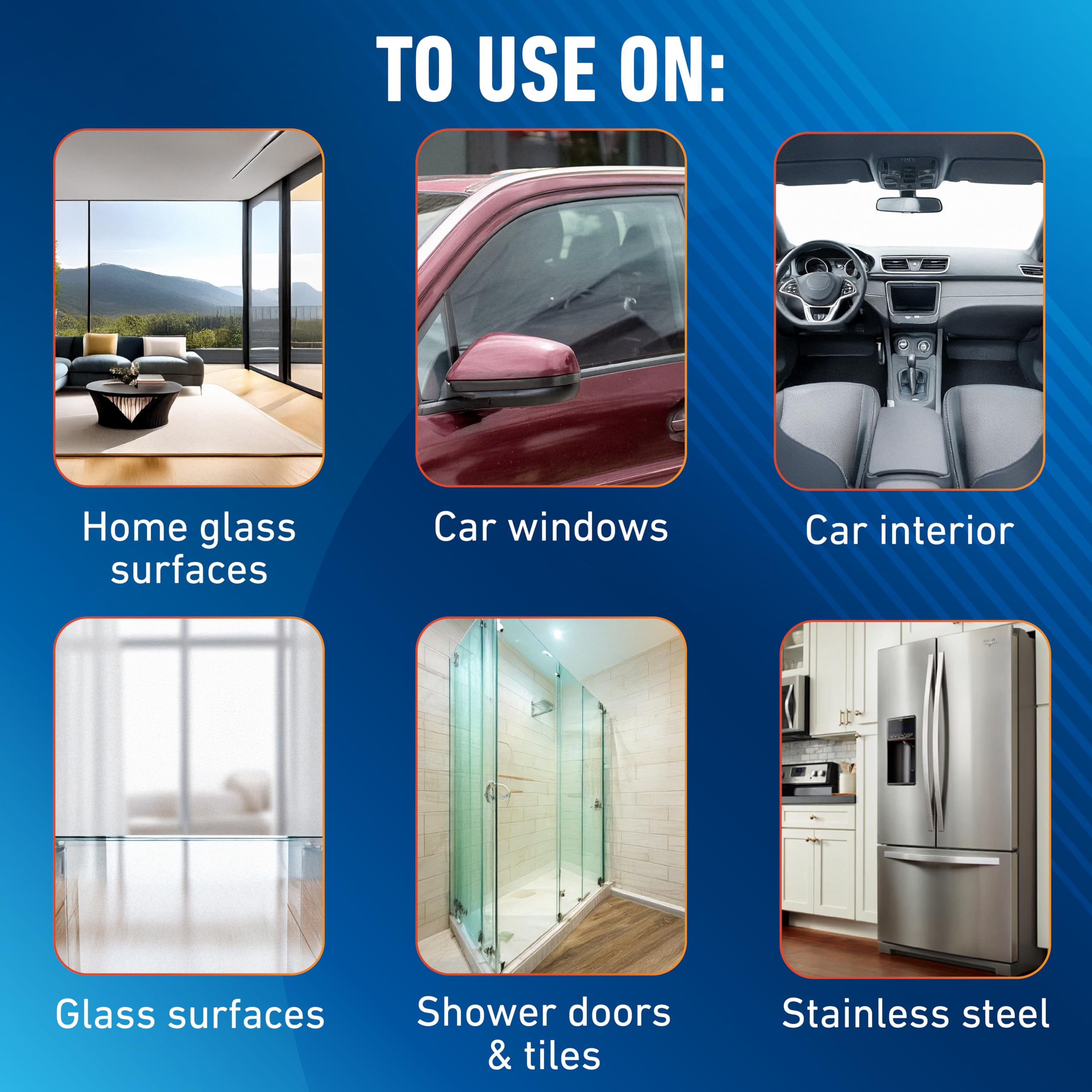Unger ProClean Indoor Window Cleaner, Tool for Window, Glass, and Mirror Cleaning, Streak-Free Results, Reusable Microfiber Pads for Sustainability