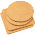 Cork Trivets for Hot Dishes, Pot Holders for Kitchen, 8 Inches 4 Pack Hot Pads for Hot Pots and Pans, Thick Heat Resistant Mats for Countertop, Coaster Trivet Home Essentials, Rustic Farmhouse Decor