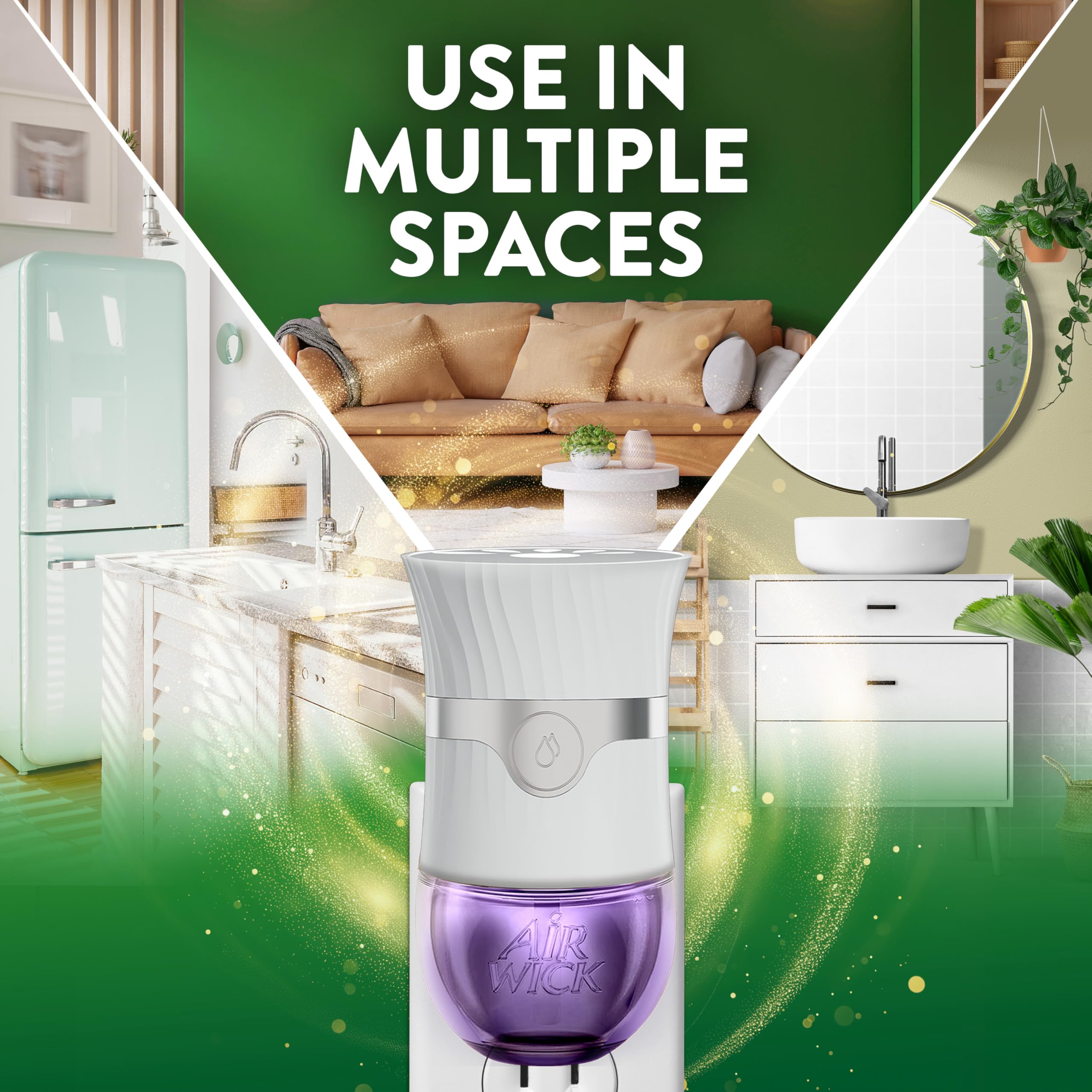 Air Wick Plug in Scented Oil Refills, Lavender and Chamomile, Eco Friendly, Essential Oils, Air Freshener, 0.67 Fl Oz (Pack of 10)
