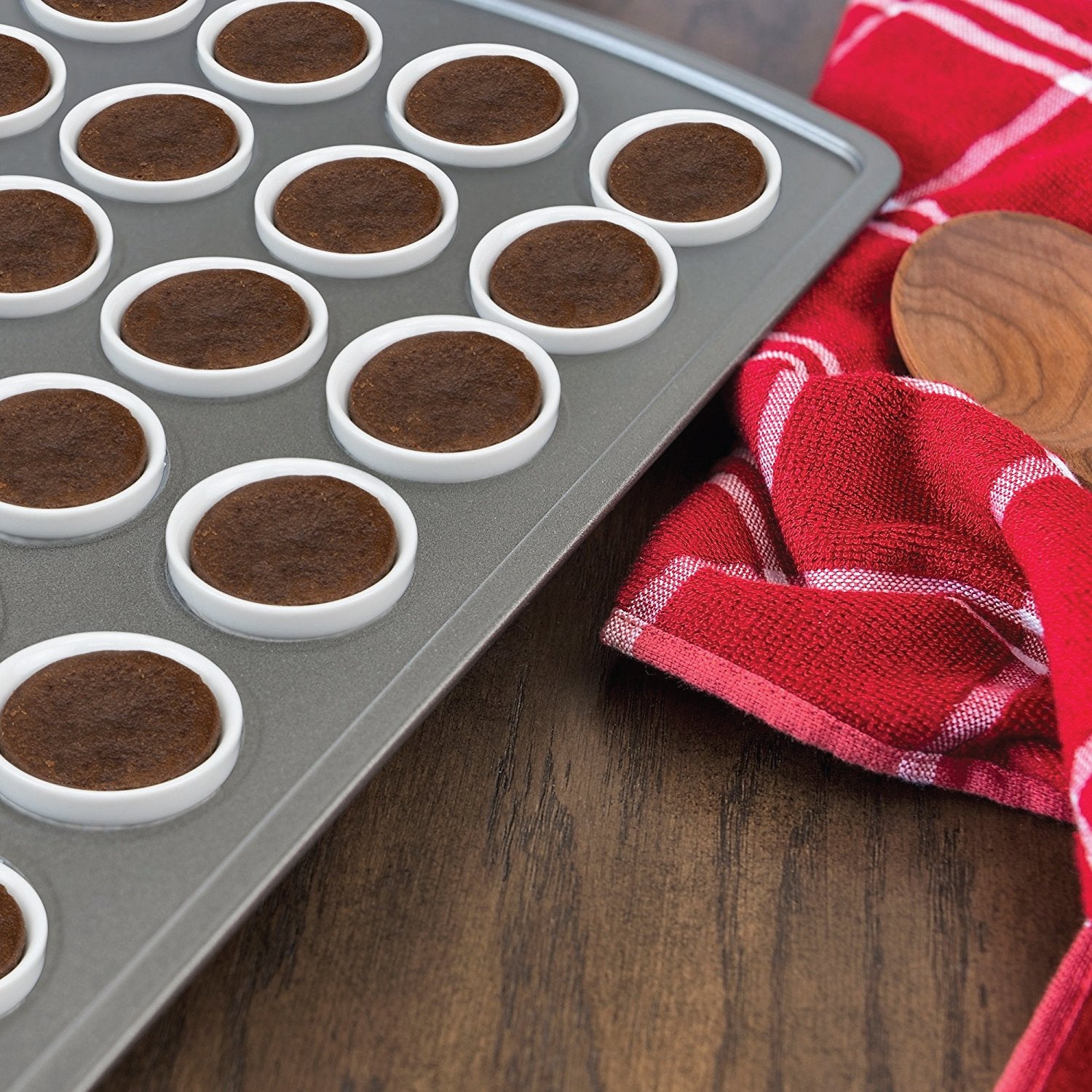 12 Pack of Mini Ramekins - 1 oz./30 ml Porcelain Souffle Dish, Dipping Sauce, Small Dessert Cups Set, Microwave & Oven Safe by Kÿchen