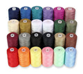 BlesSew Sewing Machine Thread – 24 Spools, 1000 Yards Each – All Purpose Polyester Thread Set, 22 Colors + Black & White – Thread for Sewing Machine, Ideal for Beginners, Quilting & Repairs