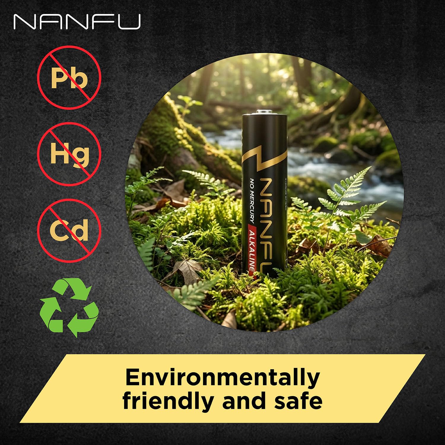 Nanfu AAA Alkaline Batteries 48 Pack, 1.5V Long-Lasting Dry Cell Battery, 10-Year Shelf Life, Leak-Resistant, Power for Remotes, Clocks, Toys, Flashlights & Home Essentials