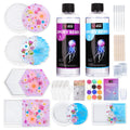 LET'S RESIN Resin Coaster Molds Kit, 16oz Epoxy Starter Kit for Beginners,Include Epoxy Resin, Coaster Molds, and Mica Powder for Casting, Ideal Christmas Gift Set