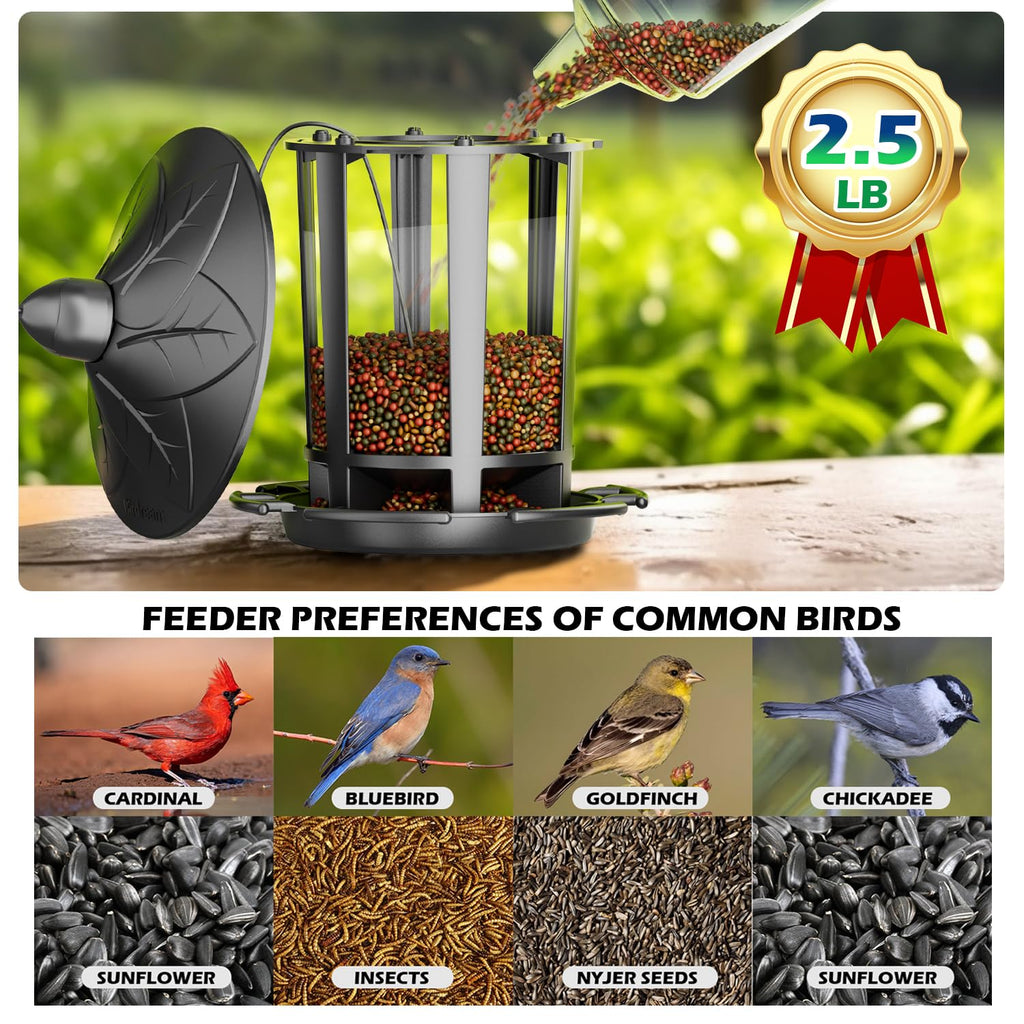 Birdream Bird Feeders for Outdoor Hanging, Classic Castle Design Fun Assembly Squirrel Proof Bird Feeders, Attracting Wild Birds Cardinals Goldfinches Chickadees Finches Sparrows