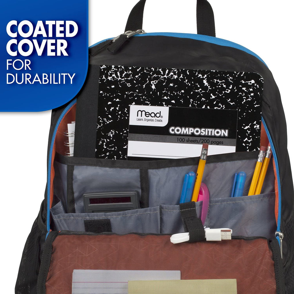 Mead Composition Notebook, 3 Pack, College Ruled Paper, 7-1/2" x 9-3/4", 100 Sheets per Comp Book, Black Marble (38111)