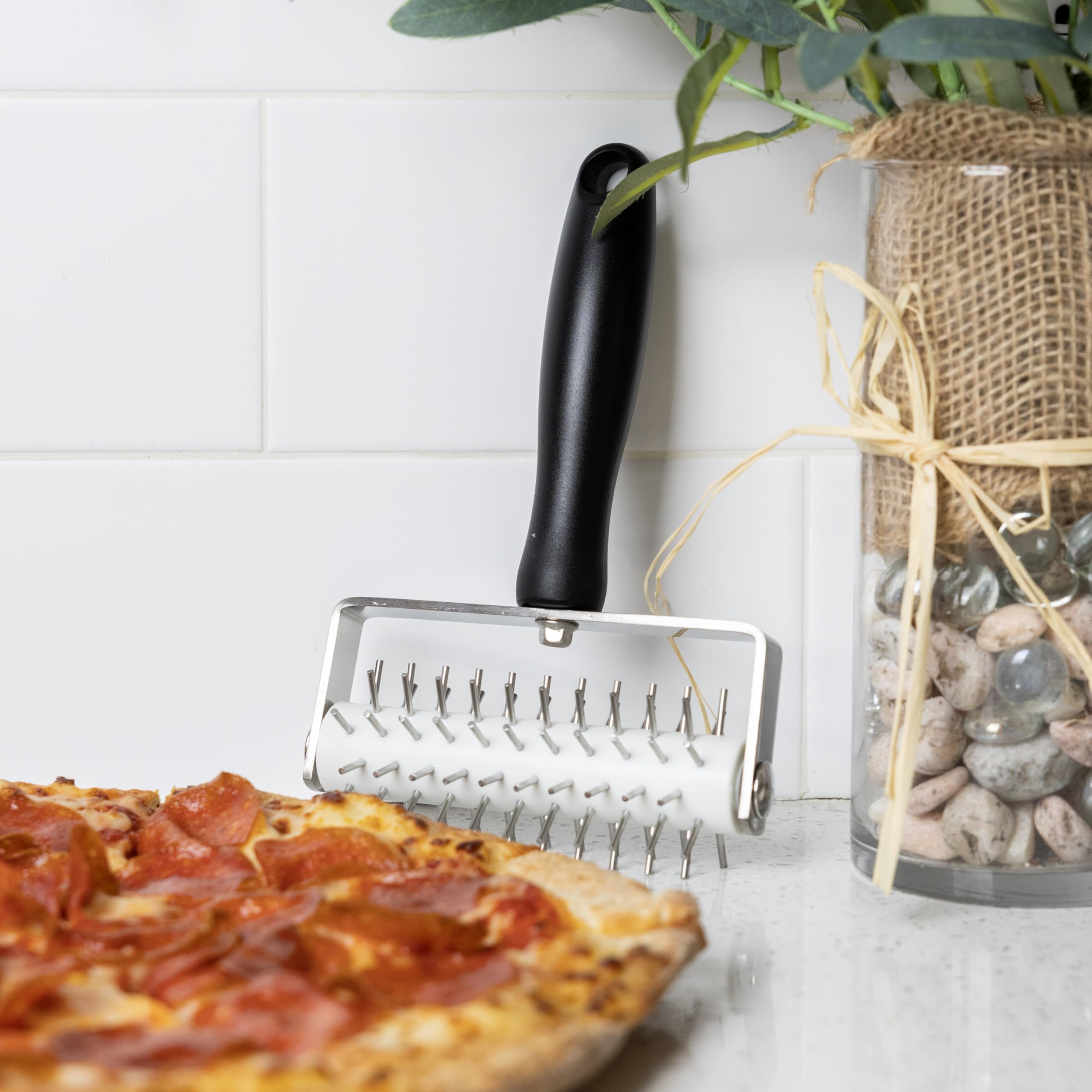 Outset Pizza Dough Docker, 5" x 8" Pizza Accessory That Prevents Bubbles