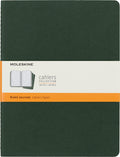 Moleskine Cahier Journal, Soft Cover, XL (7.5" x 9.5") Ruled/Lined, Myrtle Green, 120 Pages (Set of 3)