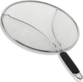 13" Grease Splatter Screen for Cooking | Stainless Steel Oil Splatter Guard and Ultra-Fine Mesh Protects Skin from Burns | TPR Tight-Grip Handle (Only Buy from KAFOOR LLC)