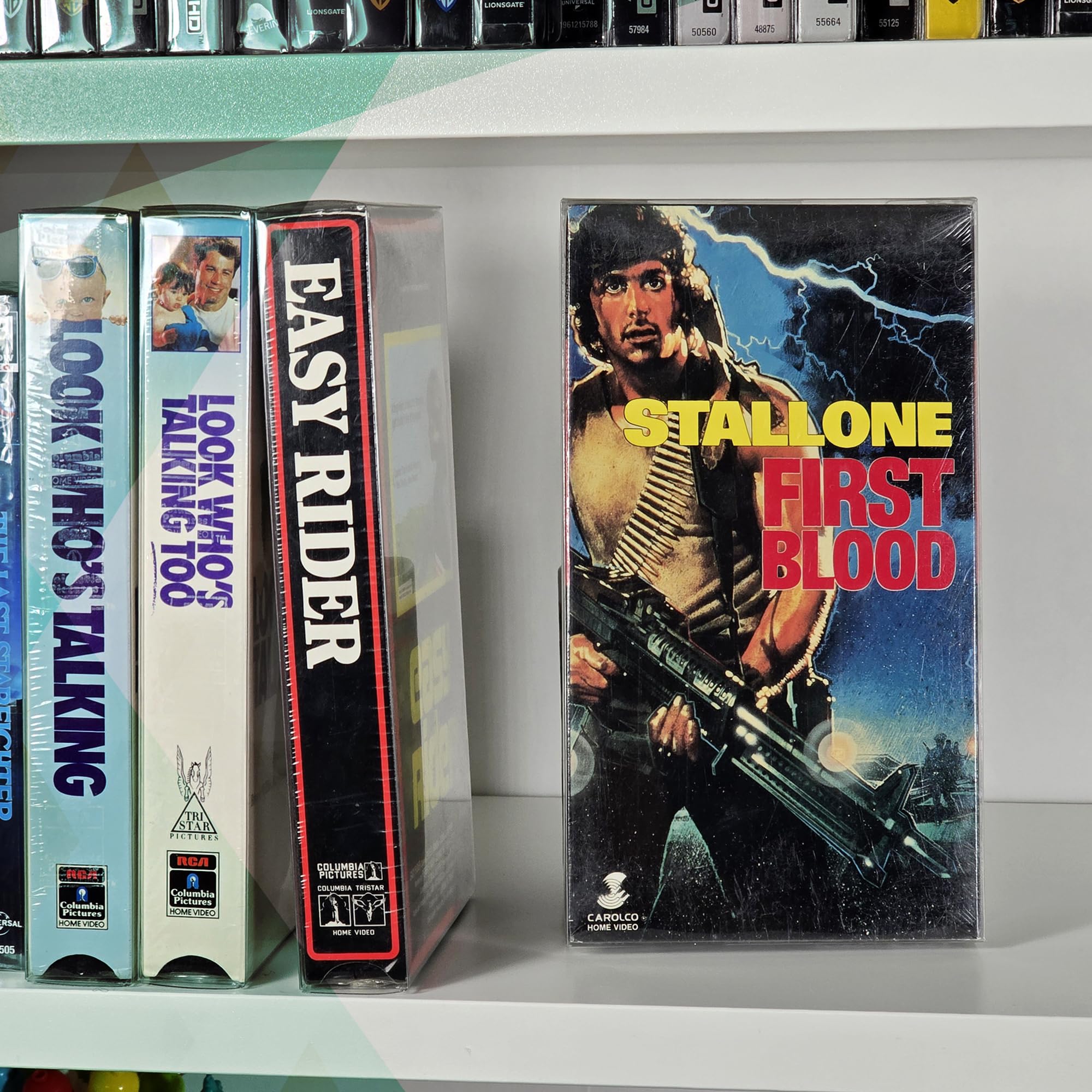 MALKO 10 Pack VHS Tape Protector Case | Protective Sleeve for VHS Cassette Original Box | Display Storage and Preservation