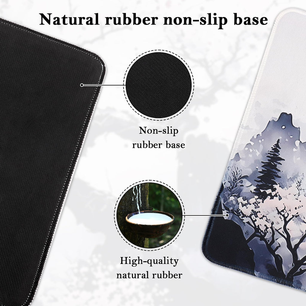 Yimomoyi Non Slip Mouse Pad, 90 x 40cm Mouse Mat Extended, Gaming Mousepad Waterproof, Mouse Mat with Rubber Base, Mouse Pad Laptop for Office and Home (Plum Mouse Pad)