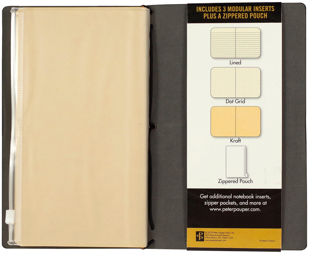 Voyager Notebook - Black (Traveler's Journal, Planner, Notebook)