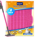 KEEPOW 6 Pack Microfiber Pads Steamer Mop Compatible with Schenley Steam Mop, Washable and Reusable Mopping Pads Replacement Accessories Fit for Steam Mop SLFCSM064 & SLFCSM063 Model