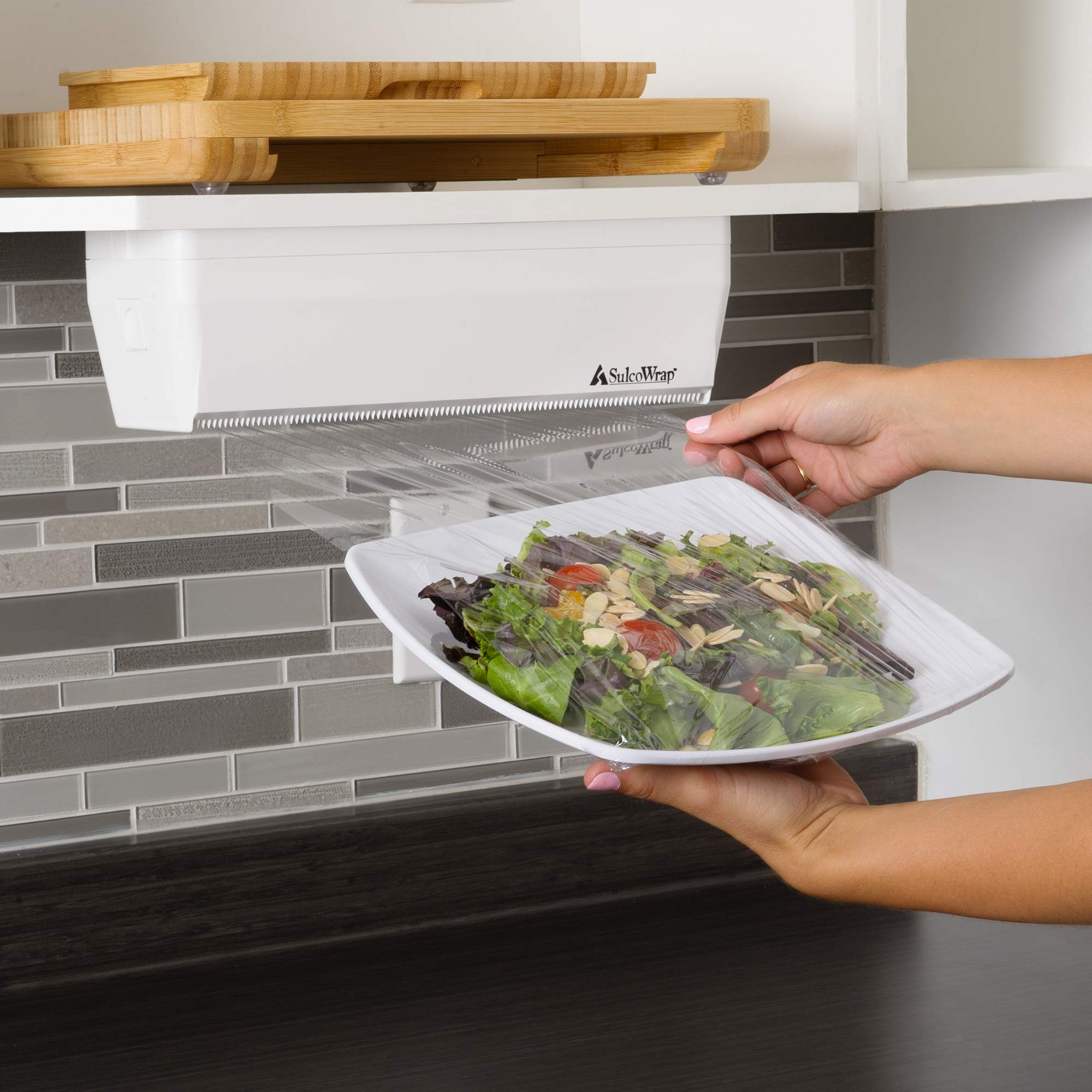 SulcoWrap Food Wrap Dispenser, Comes with a 500 ft Premium Plastic Wrap