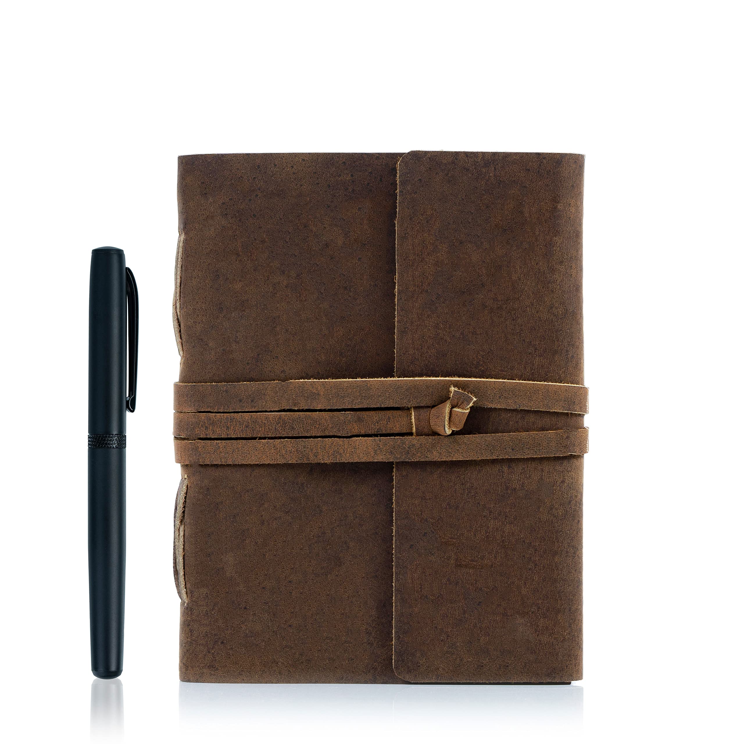 Leather Journal Lined Paper with luxury pen Handmade Leather Journal/Writing Notebook Diary/Bound Daily Notepad for Men & Women Medium, Writing pad Gift for Artist, Sketch