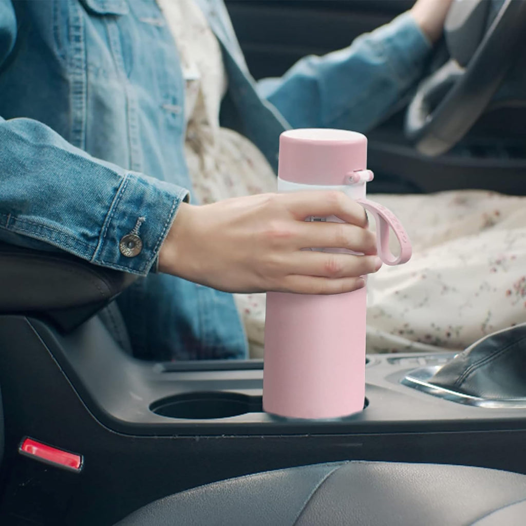 PHILIPS Stainless Steel Filtering Water Bottle - AWP2771, 18.6 oz Insulated Water Bottle with 1 Filter Lasts 2 Months or 40 Gallons, Replaces 450 Plastic Water Bottles, BPA-Free, Reusable, Pink