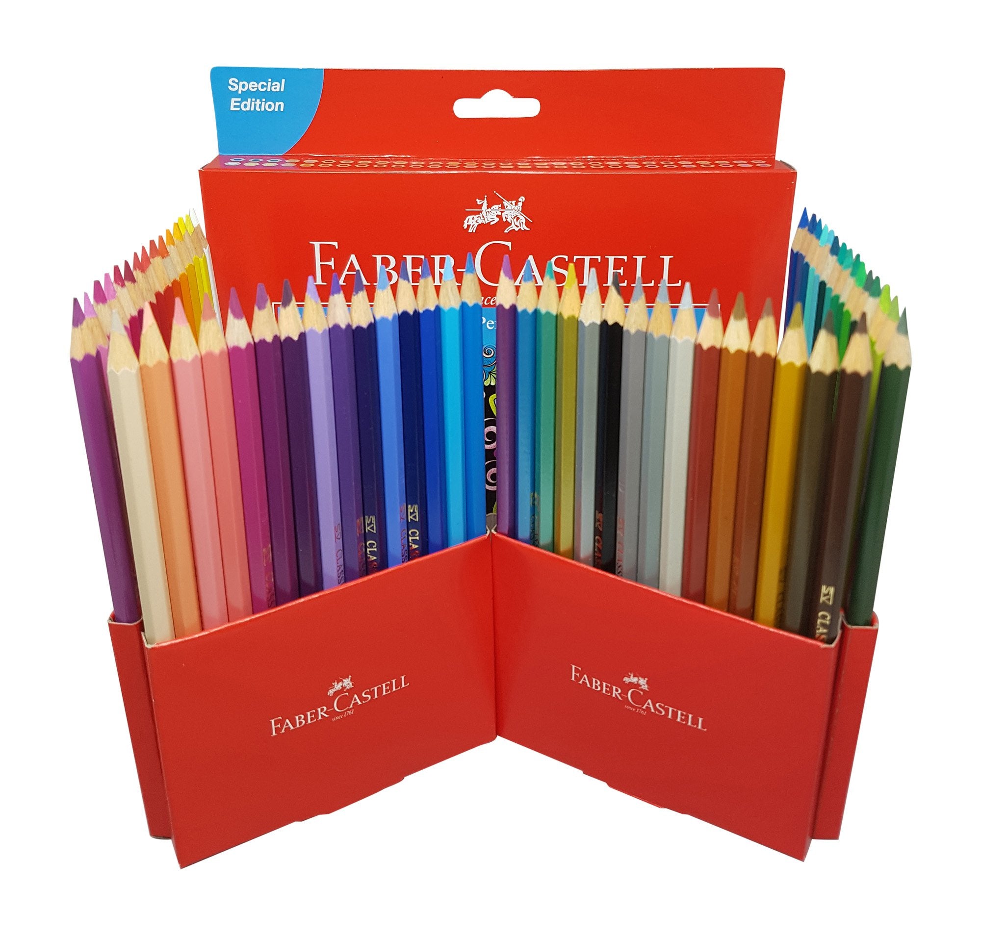 Faber Castell Premium 60 Colored Pencils, adult coloring pencils, professional colored pencils, drawing supplies, school supplies colored pencils - 60 colors set