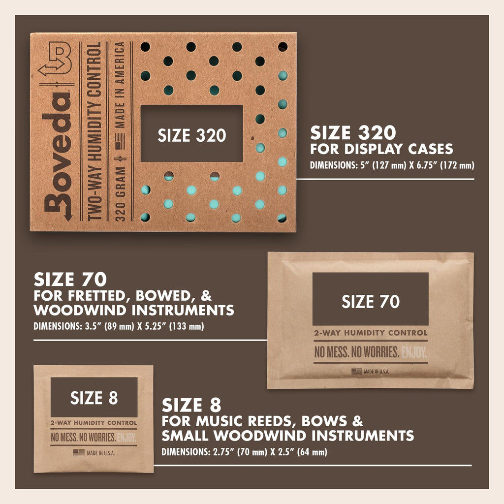 Boveda 84% Two-Way Humidity Control Packs for Woodwind Reeds – Size 8 – 10 Pack – Moisture Absorbers – Protects Against Drying & Spliting – Individually Wrapped Reed Humidifiers for Day-of Performance