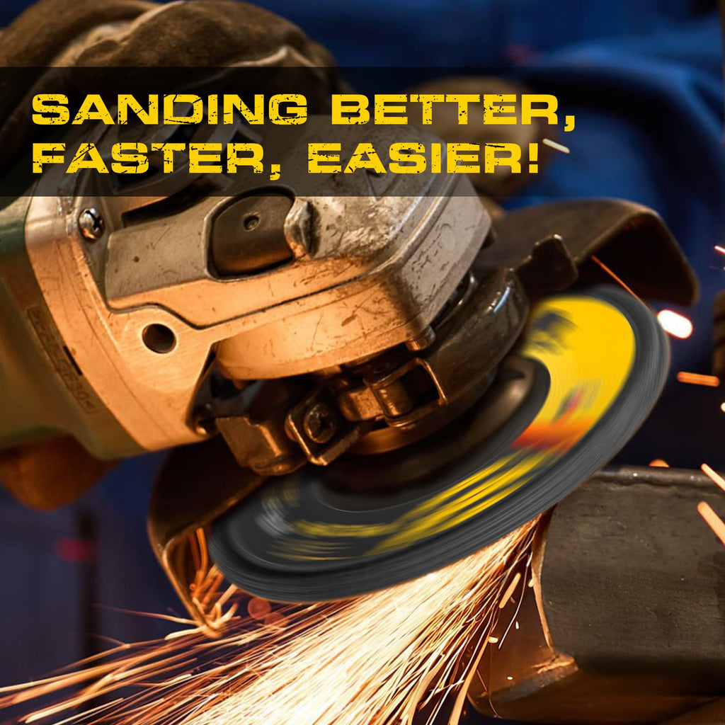 PRETEC Flap Discs 4 1/2 for Angle Grinder, 12 Pcs Flap Discs 40 Grit, 4.5" x 7/8" High Density Zirconia Type 27 Flap Sanding Disc for Grinding, Rust Removal, Sanding and Finishing - 12 Packs