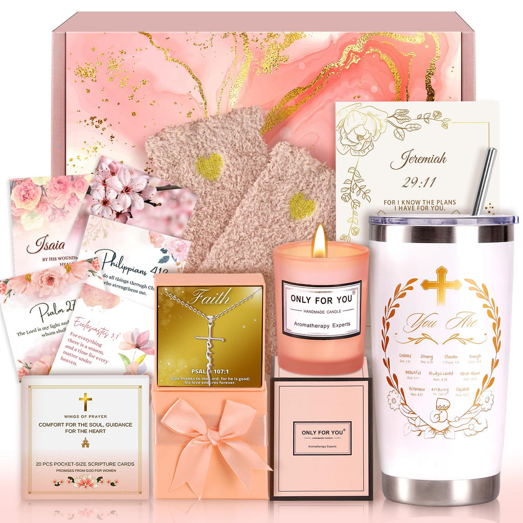 Christian Gifts for Women, Religious Inspirational Birthday Gifts for Christmas, Catholic Gift, Spiritual Faith Verse Gift for Mom, Friend, Sister, Wife, Teacher Appreciation, Encouragement presents