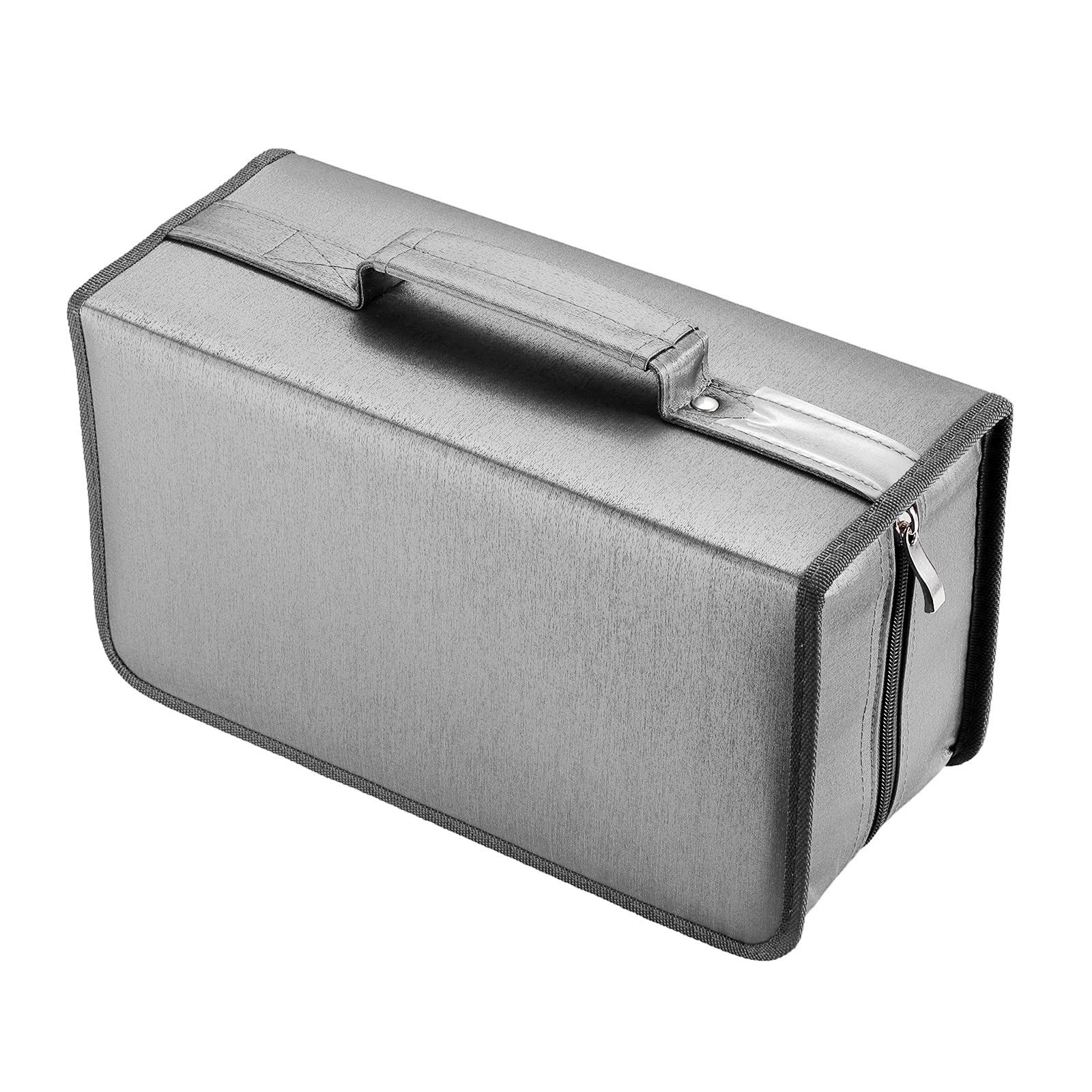 alavisxf xx CD Case, 160 Capacity Nylon DVD Case Protective CD Case Holder Portable Disc Storage Organizer Bag for Car Home (Grey, 160 Capacity)