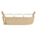 Mkono Small Storage Basket for Toilet Tank Top Boho Bathroom Decor Woven Rope Toilet Paper Tray Back of Toilet Organizer for Shelf Bedroom Living Room, Jute, 1 Pack, 15.7" L x 6" W