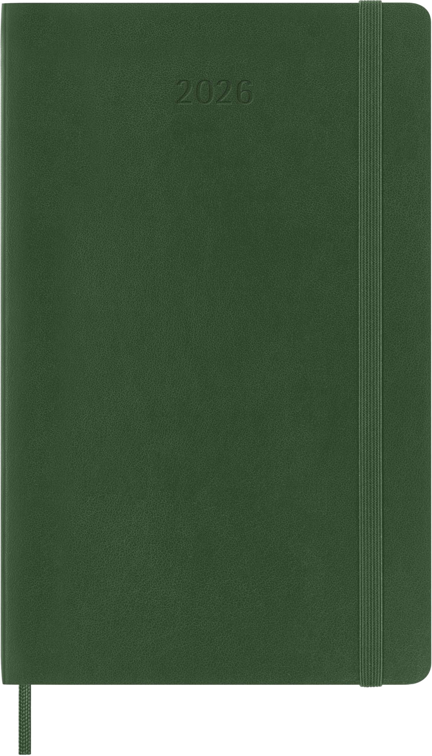 Moleskine Classic 12 Month 2026 Daily Planner, Soft Cover, Large (5" x 8.25"), Myrtle Green, 400 pages